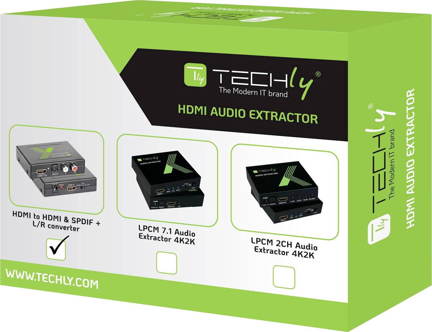 TECHly AV Converter IDATA-HDMI-EA [HDMI, Toslink, Cinch - HDMI, Toslink] 1920 x 1080 Pixel, 1280 x 720 Pixel, 704 x 576 -2