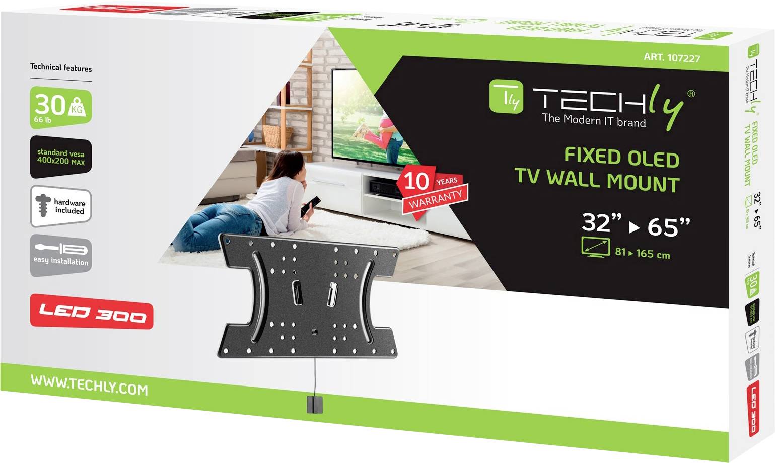 TECHly ICA-LCD-24O TV-beugel 81,3 cm (32") - 165,1 cm (65") Vast Voor curved TV's-2