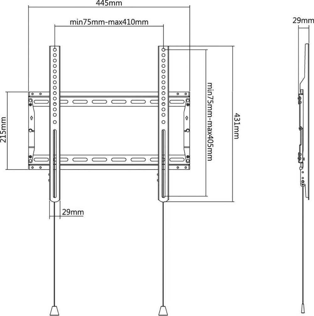 TECHly ICA-PLB-59F TV-beugel 81,3 cm (32") - 175,3 cm (69") Geïntegreerde waterpas-3