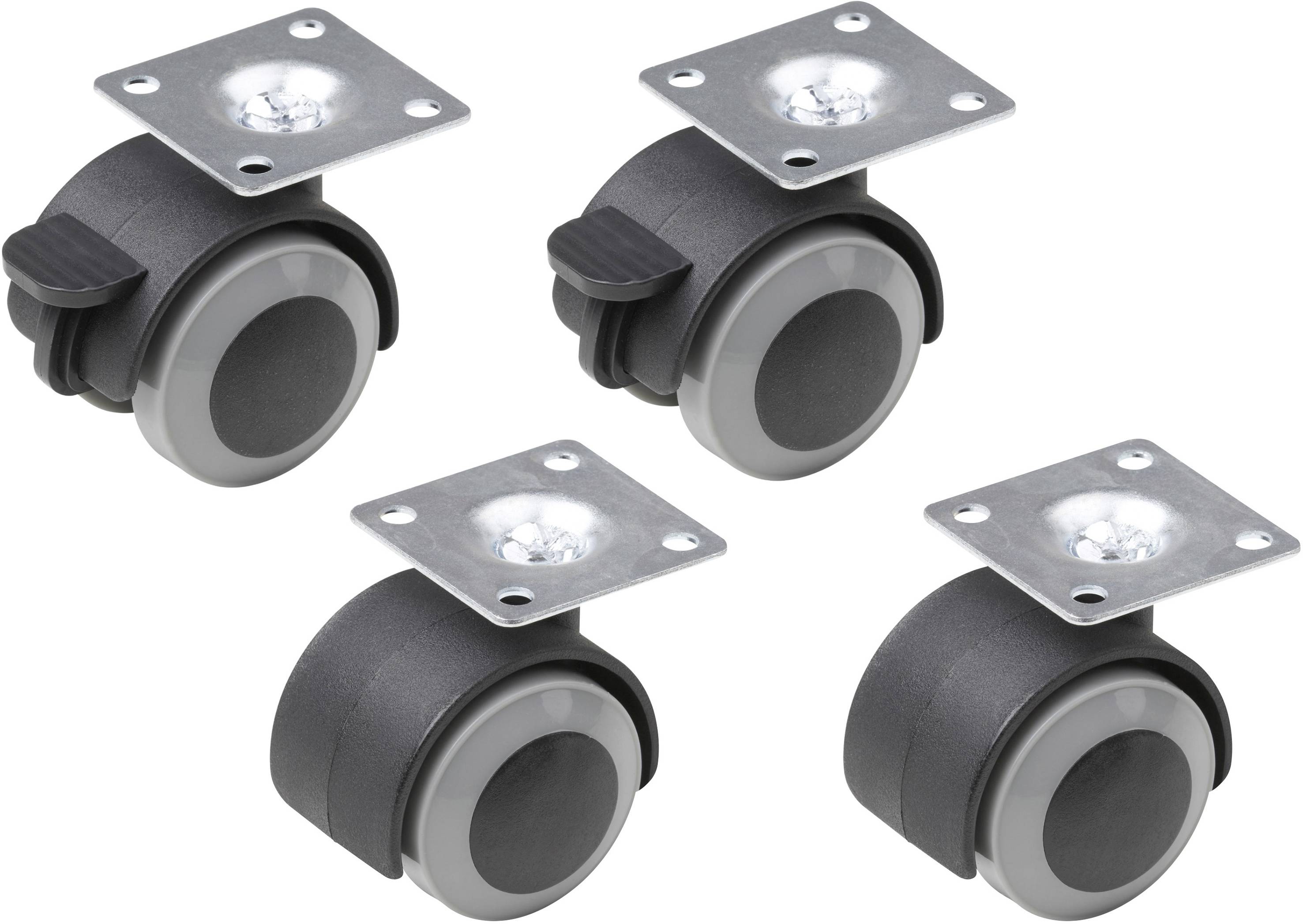 Metafranc Dubbele wielen Wieldiameter: 40 mm Draagvermogen (max.): 20 kg 4 stuk(s)