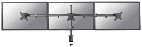 Neomounts FPMA-D550D3BLACK  Tafelbeugel voor monitor 25,4 cm (10") - 68,6 cm (27") Zwenkbaar, Roteerbaar, Kantelbaar, In hoogte verstelbaar Zwart