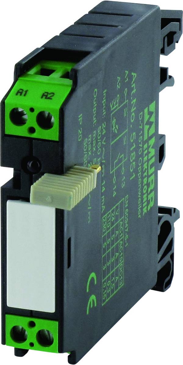 Murrelektronik 51851 Industrieel relais Nominale spanning: 24 V DC/AC Schakelstroom (max.): 5 A 1x NO  1 stuk(s)