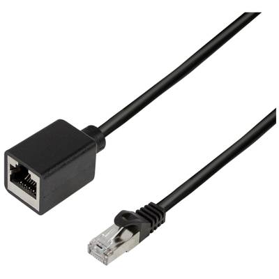 'Netwerkkabel: Een Ethernet-kabel met RJ45-stekker en -aansluiting voor het verbinden van apparaten in een bekabeld netwerk.'
