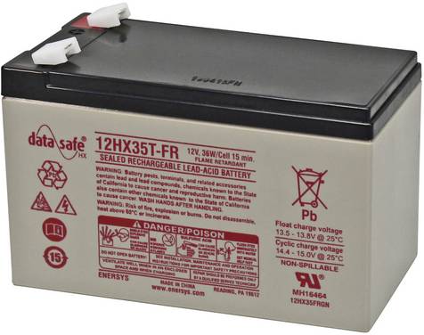 EnerSys Hawker Longlife DataSafe HX Loodaccu 12 V 7.6 Ah Loodvlies (AGM) (b x h x d) 151 x 100 x 65 mm Kabelschoen 6.35 mm Onderhoudsarm, Geringe zelfontlading
