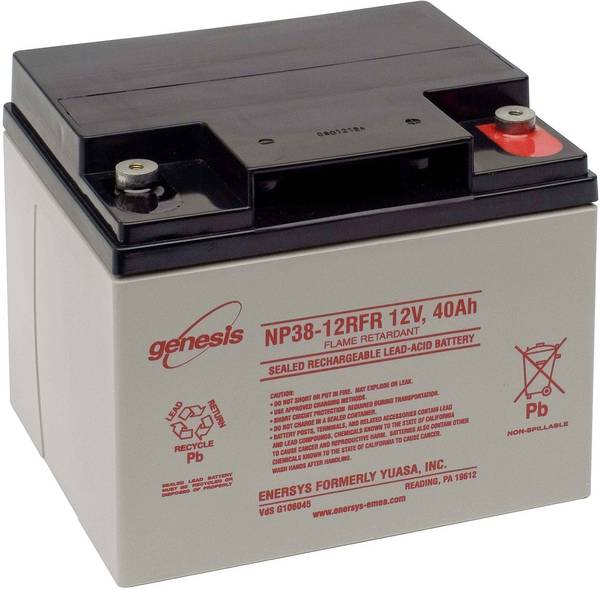 EnerSys Hawker Genesis Loodaccu 12 V 38 Ah Loodvlies (AGM) (b x h x d) 197 x 172 x 165 mm M6-schroefaansluiting Onderhoudsvrij, VDS-certificering, Geringe zelfontlading, Cyclusbestendig