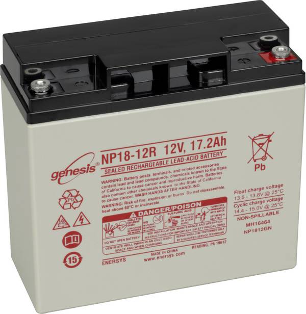 EnerSys Hawker Genesis Loodaccu 12 V 17.2 Ah Loodvlies (AGM) (b x h x d) 181 x 167 x 76 mm M5-schroefaansluiting, M6-schroefaansluiting Onderhoudsvrij, VDS-certificering, Geringe zelfontlading, Cyclusbestendig