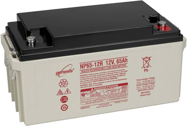 EnerSys Hawker Genesis Loodaccu 12 V 65 Ah Loodvlies (AGM) (b x h x d) 350 x 174 x 166 mm M6-schroefaansluiting Onderhoudsvrij, VDS-certificering, Geringe zelfontlading, Cyclusbestendig