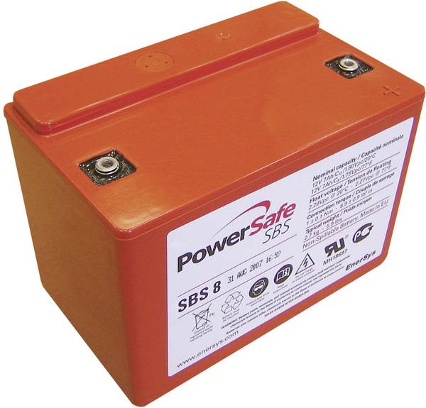EnerSys Hawker Longlife PowerSafe Loodaccu 12 V 7 Ah Loodvlies (AGM) (b x h x d) 138 x 99 x 86 mm M4-schroefaansluiting Onderhoudsvrij, Geringe zelfontlading