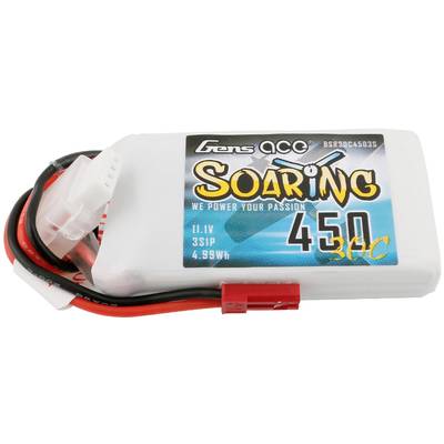 Gens ace LiPo accupack 11.1 V 450 mAh Aantal cellen: 3 30 C Softcase JST-SYP
