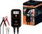 'OSRAM BATTERYcharge 904 6V/12V 4A' Acculader met display en klemmen vóór verpakking. Geschikt voor auto- en motoraccu's.