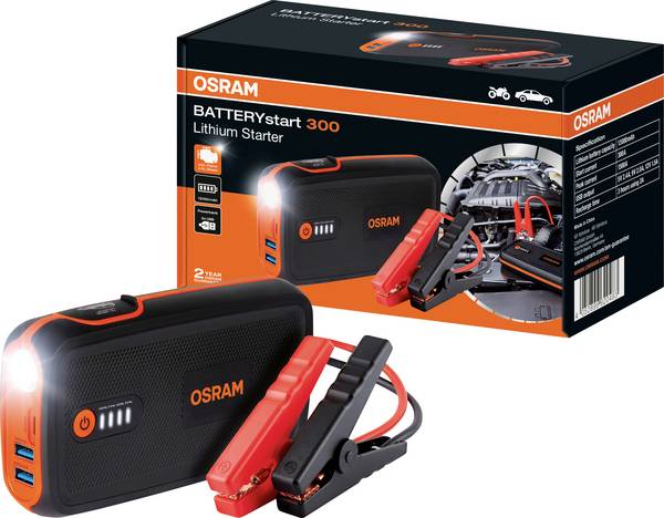 Osram Automotive Snelstartsysteem BATTERYstart 300 OBSL300 Starthulpstroom: 300 A  2x USB-contact
