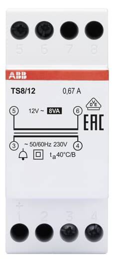 ABB 2CSM228685R0812 Beltransformator 8 V 0.7 A