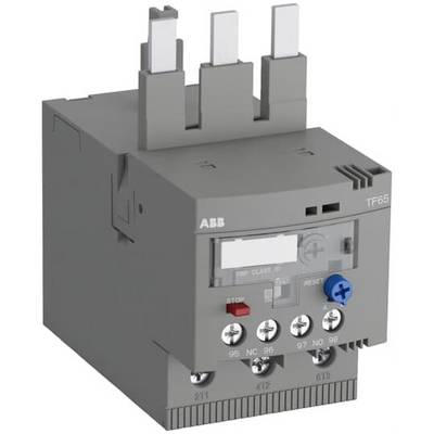 Een grijze ABB motorbeveiliging van het type TF65 met bedieningselementen voor het sturen van elektromotoren.