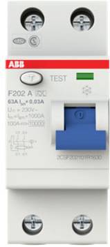 ABB 2CSF202101R1630 F202 A-63/0,03 Aardlekschakelaar  A   2-polig 63 A 0.03 A 230 V