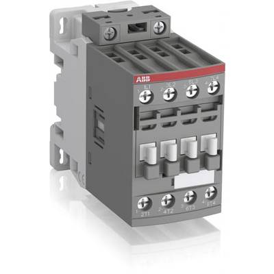 'Industriële schakelaar van ABB, model A9-30-10, grijs behuizing met witte aansluitingen en rode accenten.'