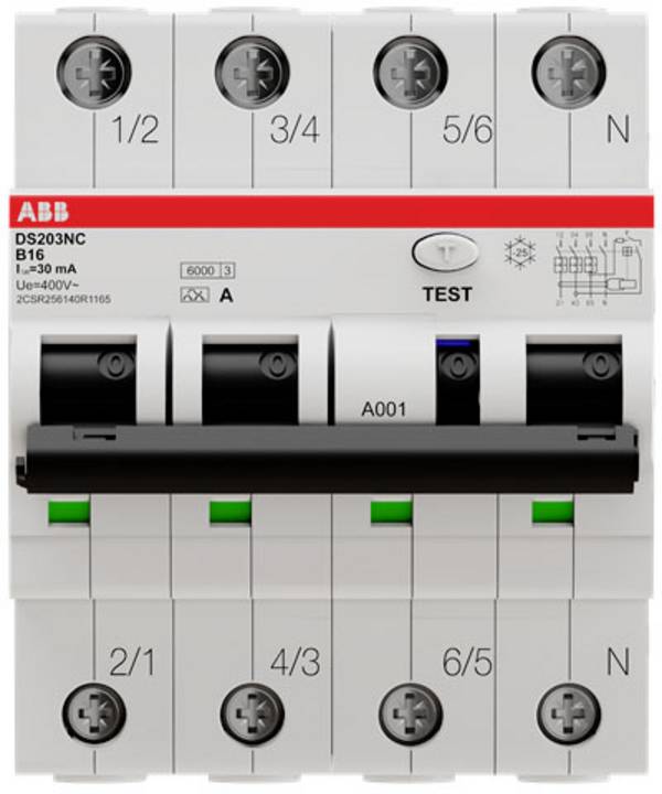ABB 2CSR256140R1165 Aardlekschakelaar/zekeringautomaat 4-polig