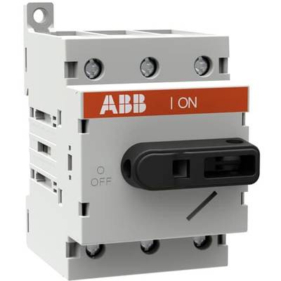 ABB-lastscheider in stand 'AAN' met rode label.