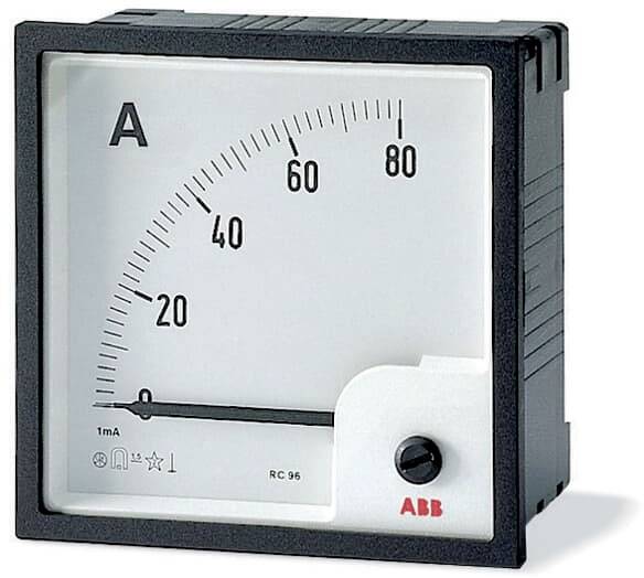 ABB 2CSG313020R4001 AMT1-A1-1/96 AMT1-A1-1/96 ampèremeter analoog directe meting, 1 A, wisselstroom, 96 mm