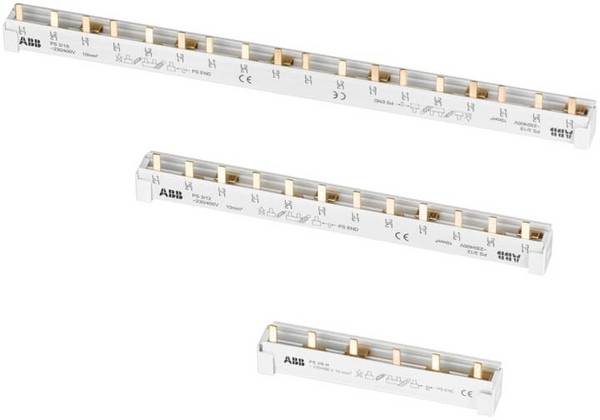 ABB 2CDL230001R1015 PS3/15 faserail 3-pins, 15-pins, 10 mm2 Phase busbar 10 mm² 63 A 690 V 1 stuk(s)