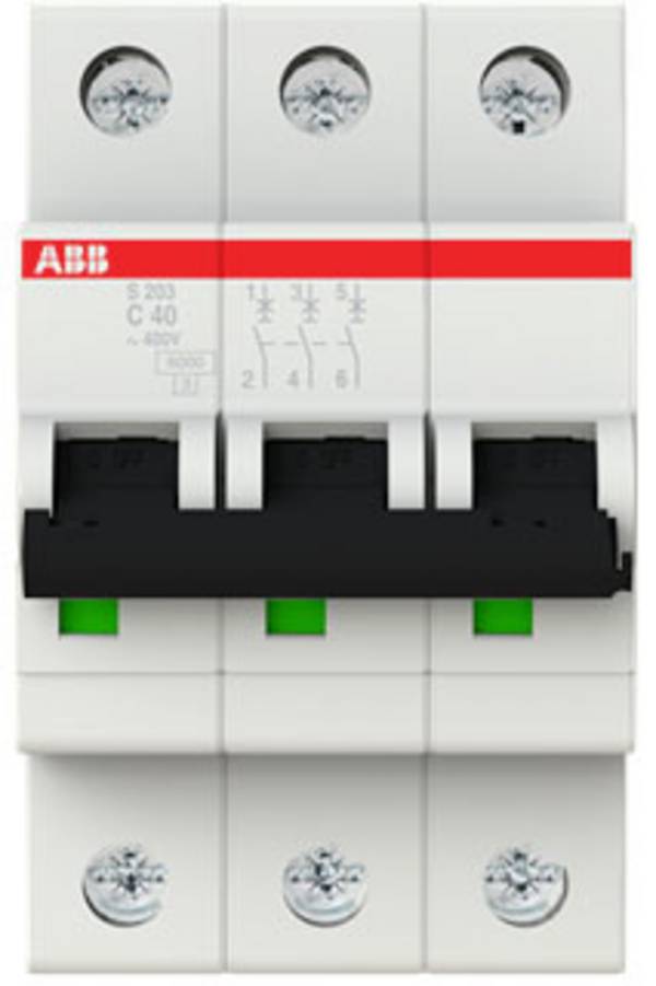 ABB 2CDS253001R0404 S203-C40 Zekeringautomaat 3-polig 40 A 380 V