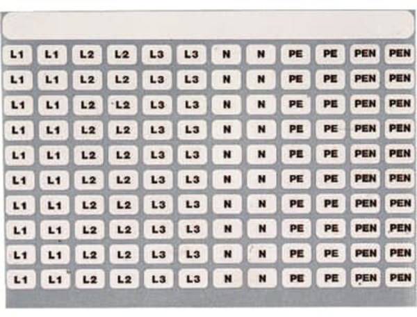 Striebel & John 2CPX038458R9999 ZA71 beschr.-systeem voor verzamelrails L1, L2, L3, N, PE, 120 stickers Labelsysteem 1 stuk(s)