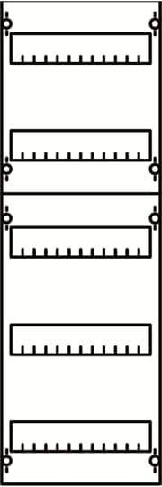 Striebel & John 2CPX077804R9999 1V1-150 VERDEELDOOS 5RE / 1FB, BH1 Verdelingspaneel Aantal rijen 5 1 stuk(s)