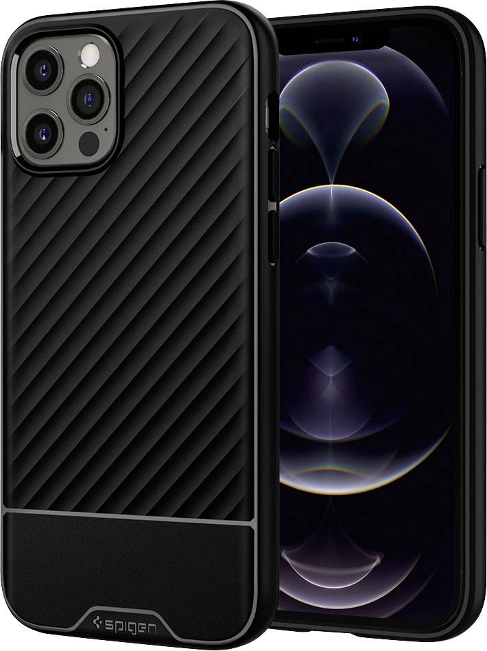 Spigen Core Armor Case Apple iPhone 12 Pro Max Zwart Stootbestendig-1