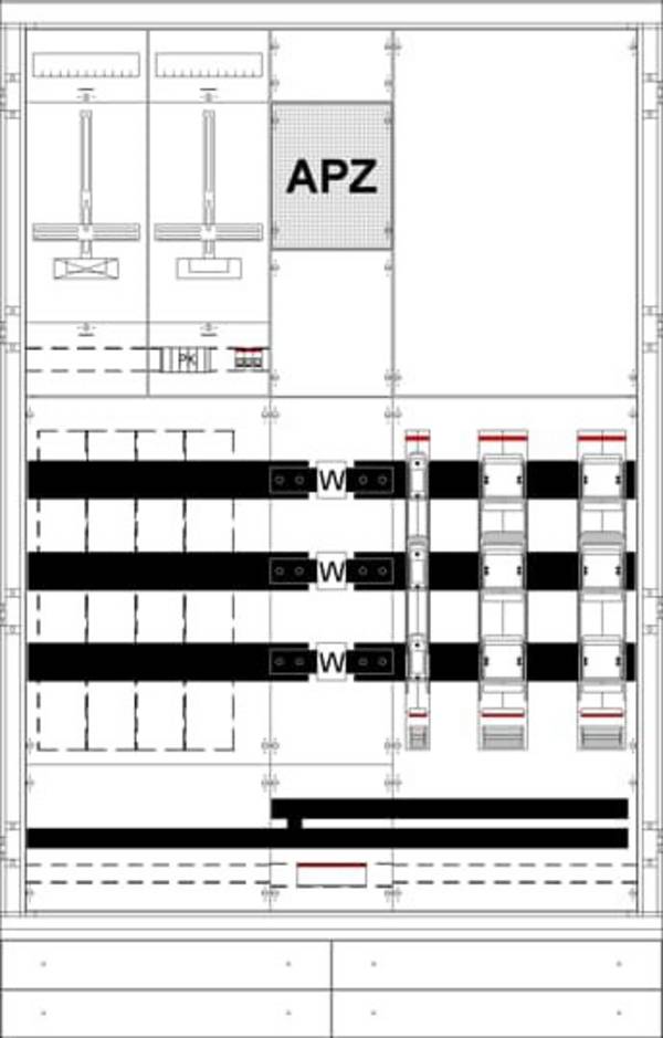 Striebel & John 2CPX032269R9999 KS4221 Distributiekast Opbouw (op muur) Aantal rijen: 3 Inhoud: 1 stuk(s)