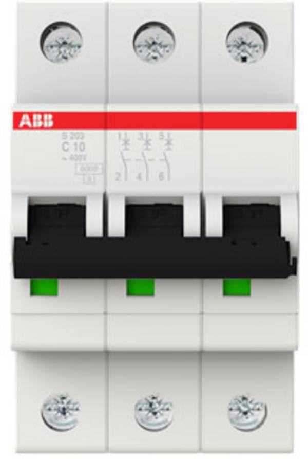 ABB 2CDS253001R0104 S203-C10 Zekeringautomaat 3-polig