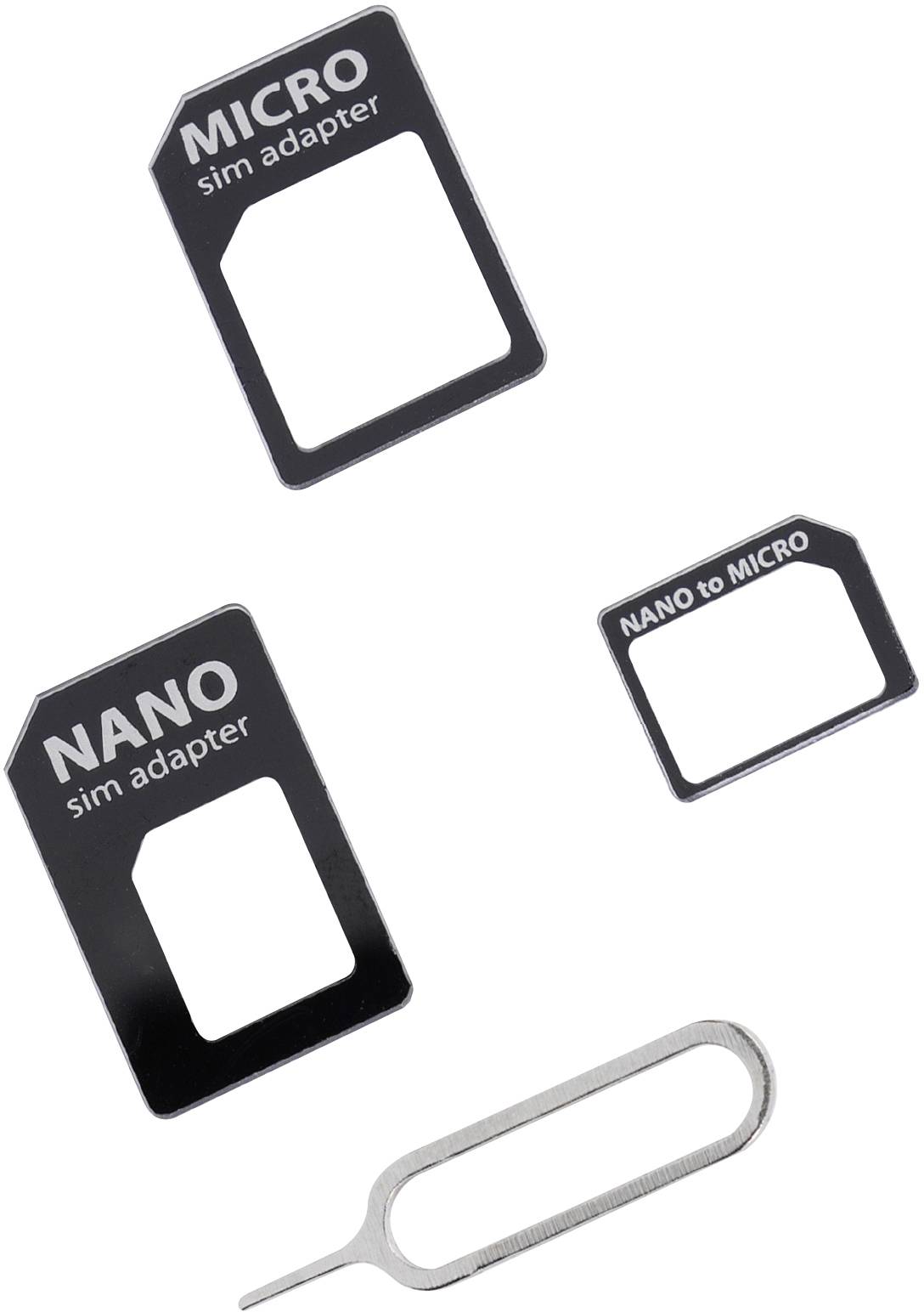 SIMADAPSETVV SIM-adapter Incl. SIM-naald van: Nano Micro SIM Aangepast naar: Micro SIM, Standaard kopen ? Conrad Electronic