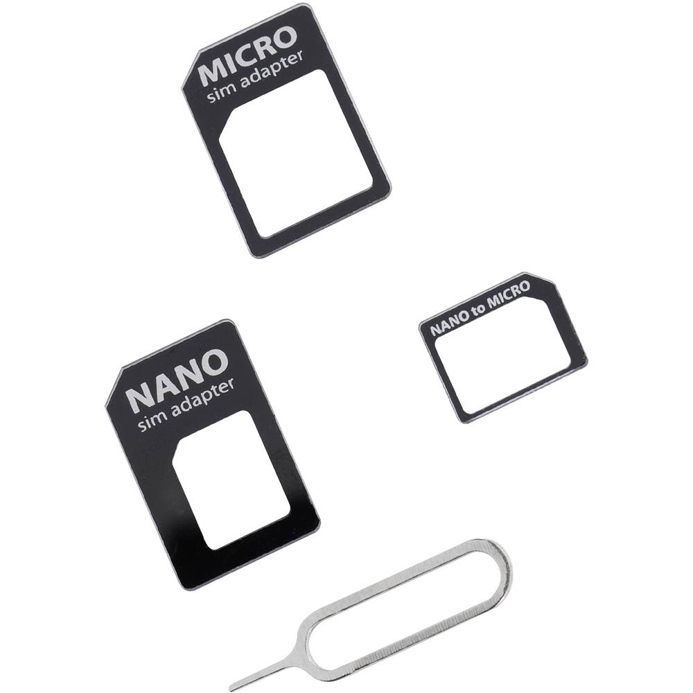 Vivanco SIMADAPSETVV SIM-adapter Incl. SIM-naald Aangepast van: Nano SIM, Micro SIM Aangepast naar: 