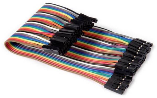 Whadda WPA429 Jumperkabel  [40x Draadbrug-bus - 40x Draadbrug-bus] 15.00 cm Bont
