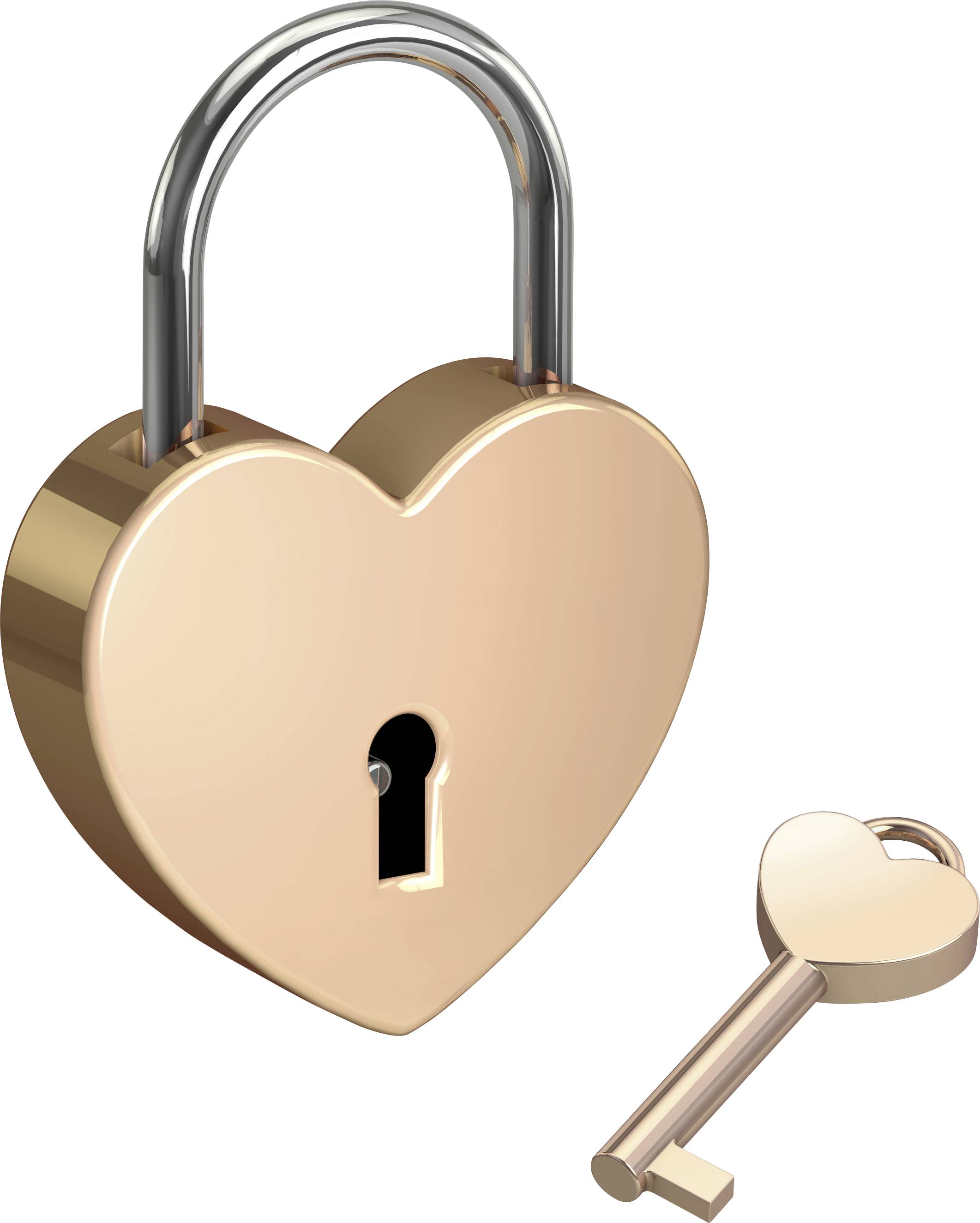 Basi 0006-0702 Hänglås 45 mm Kärlekslås Ganmmalrosa