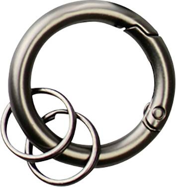 Leren sleutelhanger met logo in grijs vanaf 1 stuk