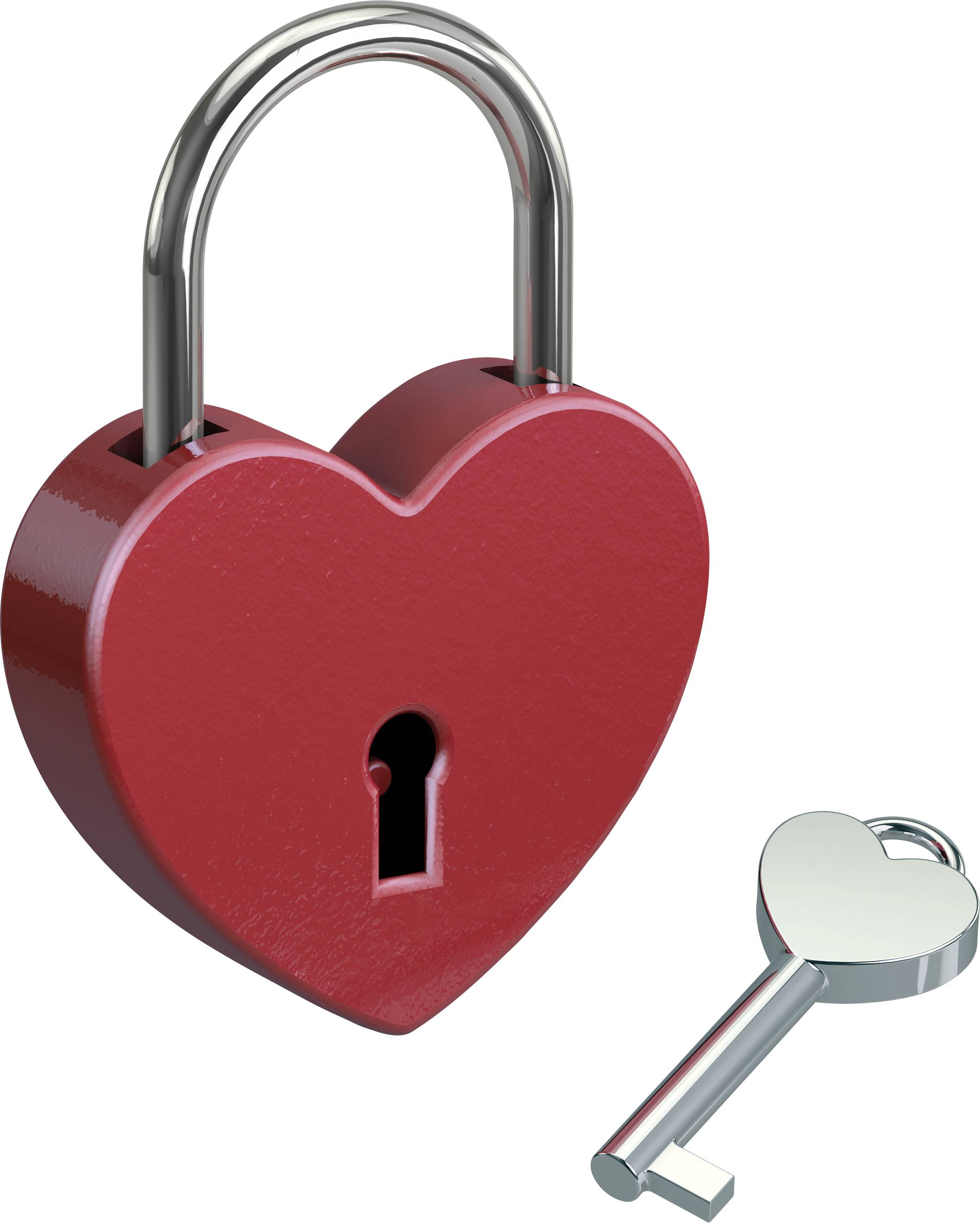 Basi 0006-0703 Hänglås 45 mm Kärlekslås Röd