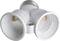 Een witte lampAdapter met twee E27-fittingen, die een enkele lampfitting omzet naar twee fittingen.