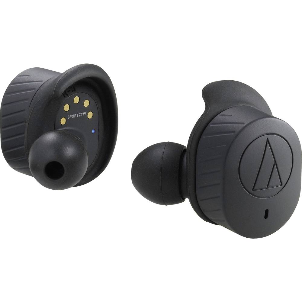 Audio Technica ATH-SPORT7TW In Ear oordopjes Bluetooth Sport Zwart Volumeregeling, Bestand tegen zweet, Touchbesturing
