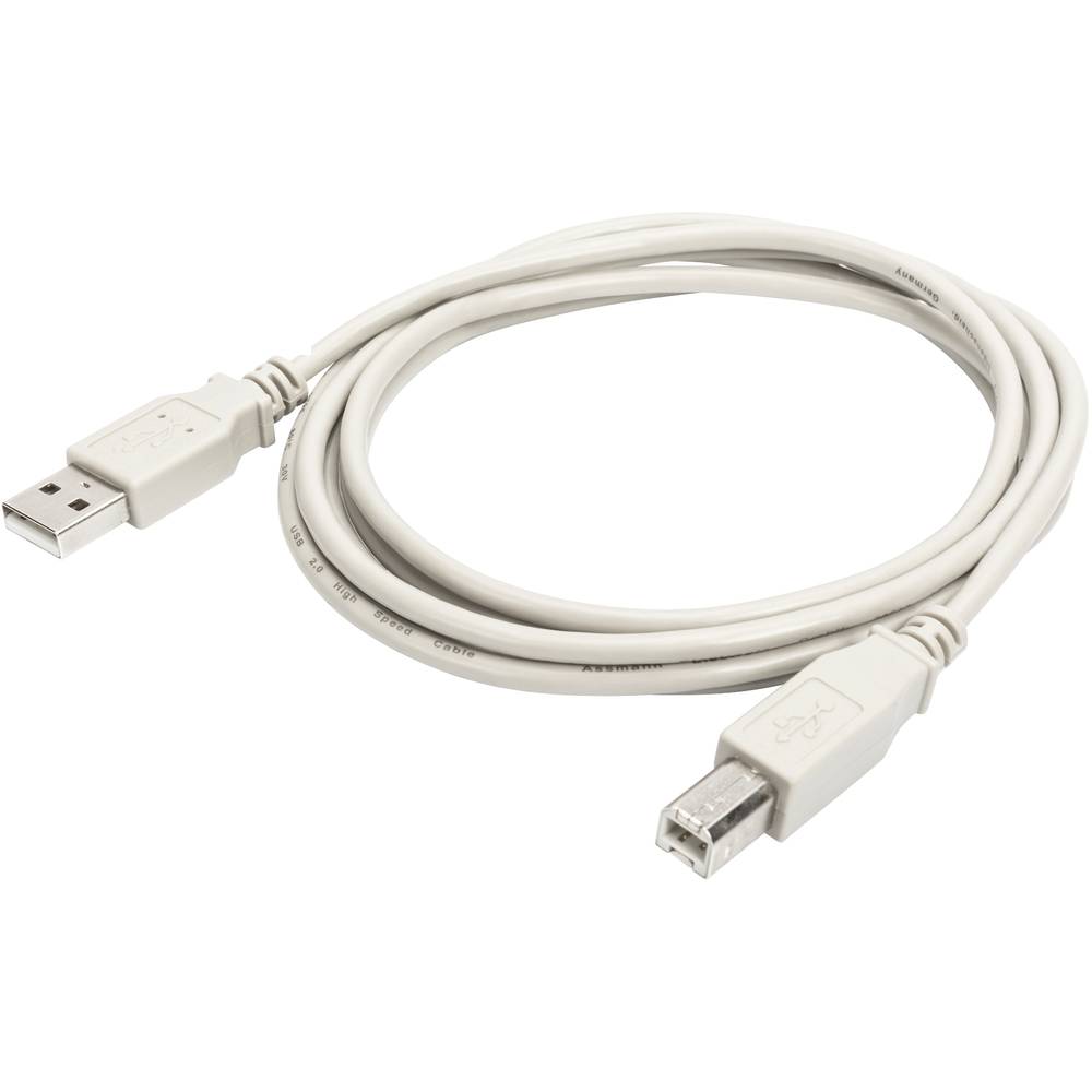Digitus USB-kabel USB 2.0 USB-A stekker, USB-B stekker 1.80 m Zwart Afgeschermd, Afgeschermd (dubbel) AK-990941-018-E