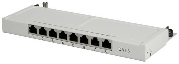 LogiLink NP0077  Patchpaneel  CAT 6 0.5 HE Grijs Ingericht