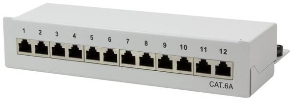 LogiLink NP0019 12 poorten Patchpaneel  CAT 6A  Meerdere kleuren