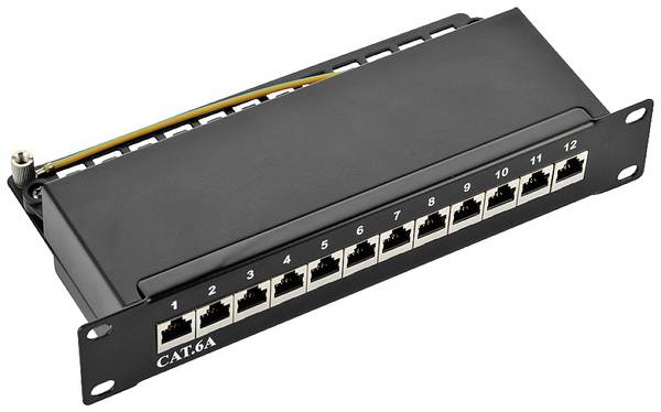 LogiLink NP0052B 12 poorten  CAT 6A 1 HE