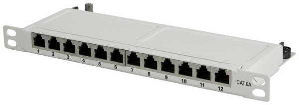 LogiLink NP0065 12 poorten Patchpaneel 254 mm (10") CAT 6A 0.5 HE
