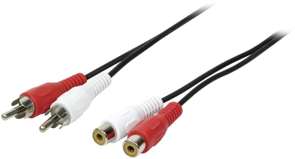 LOGILINK CA1037 Kabel; RCA-contrastekker x2,RCA-stekker x2; 5m; zwart - 1 stuk