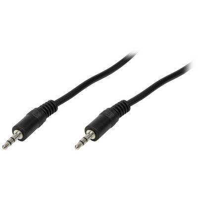 Twee zwarte audiokabels met 3,5-mm-pluggen aan beide uiteinden, geschikt voor stereoaansluiting.