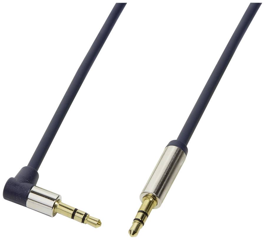 'Twee audioaansluitingen: Links een rechte 3,5-mm-haakstekker, rechts een rechte 3,5-mm-stekker met zwart kabel.'
