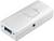 Een zilveren USB-stick met een USB 3.0-aansluiting en een kleine LED-indicator aan de bovenkant, geschikt voor gegevensopslag.