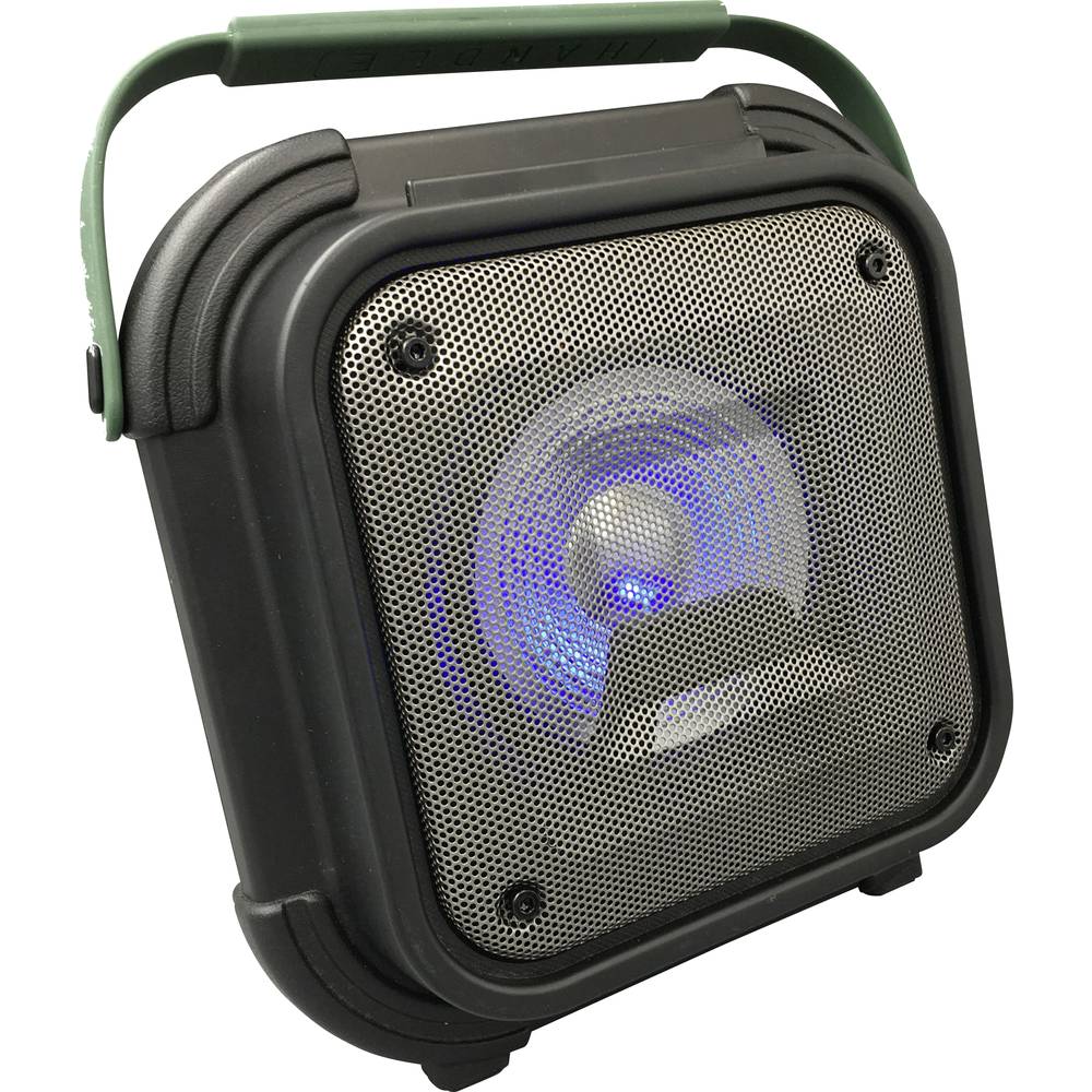 Reflexion OS01BT Bouwradio VHF (FM) AUX, Bluetooth, FM, USB Incl. karaoke-functie, Spatwaterbestendig, Oplaadbaar Groen