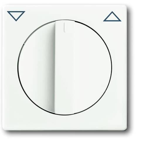 Jaloezie draaiknop + pijlsymbool Future Linear mat wit 1 stuk-0