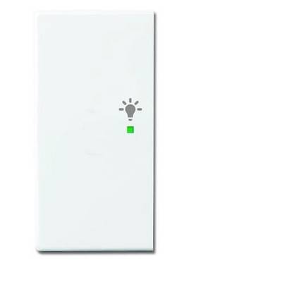 Lichtsensor met een gloeilampsymbool en groene LED-indicator licht op, wat mogelijk de activeringsstatus aangeeft.