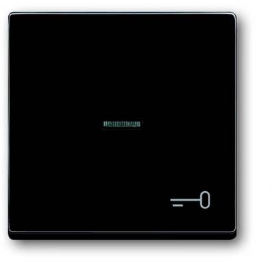 Zwarte lichtschakelaar met sleutel-symbool rechtsonder, aangeduid voor NFC-toegang of bediening.